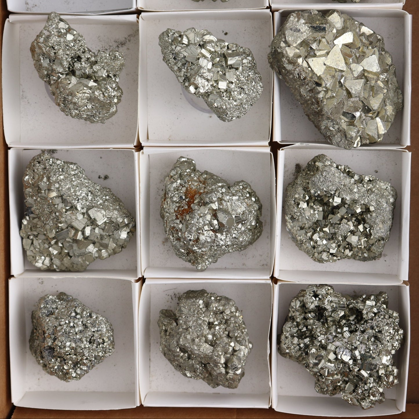 Pyrite Clusters Set of 12