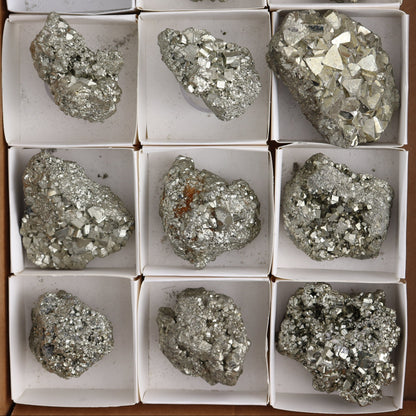 Pyrite Clusters Set of 12