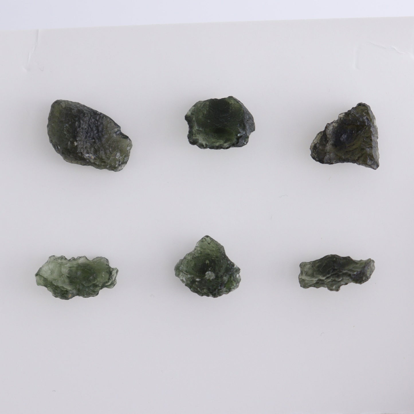 Moldavite Pieces Set of 6 - Expert Wholesale and Supplier of Wholesale Crystals & Bulk Gemstones, ["Czech Republic","Moldavite","Pieces"]