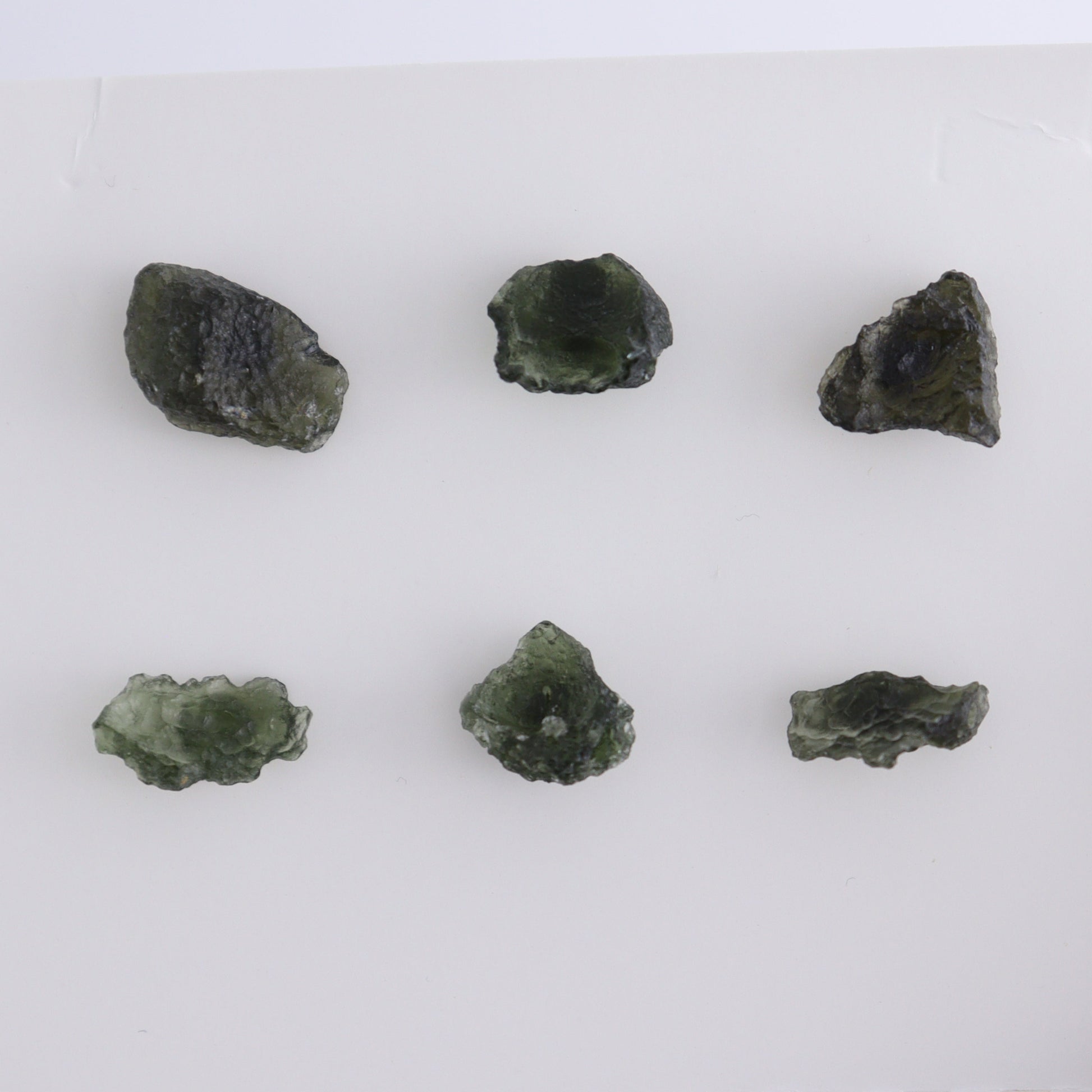 Moldavite Pieces Set of 6 - Expert Wholesale and Supplier of Wholesale Crystals & Bulk Gemstones, ["Czech Republic","Moldavite","Pieces"]