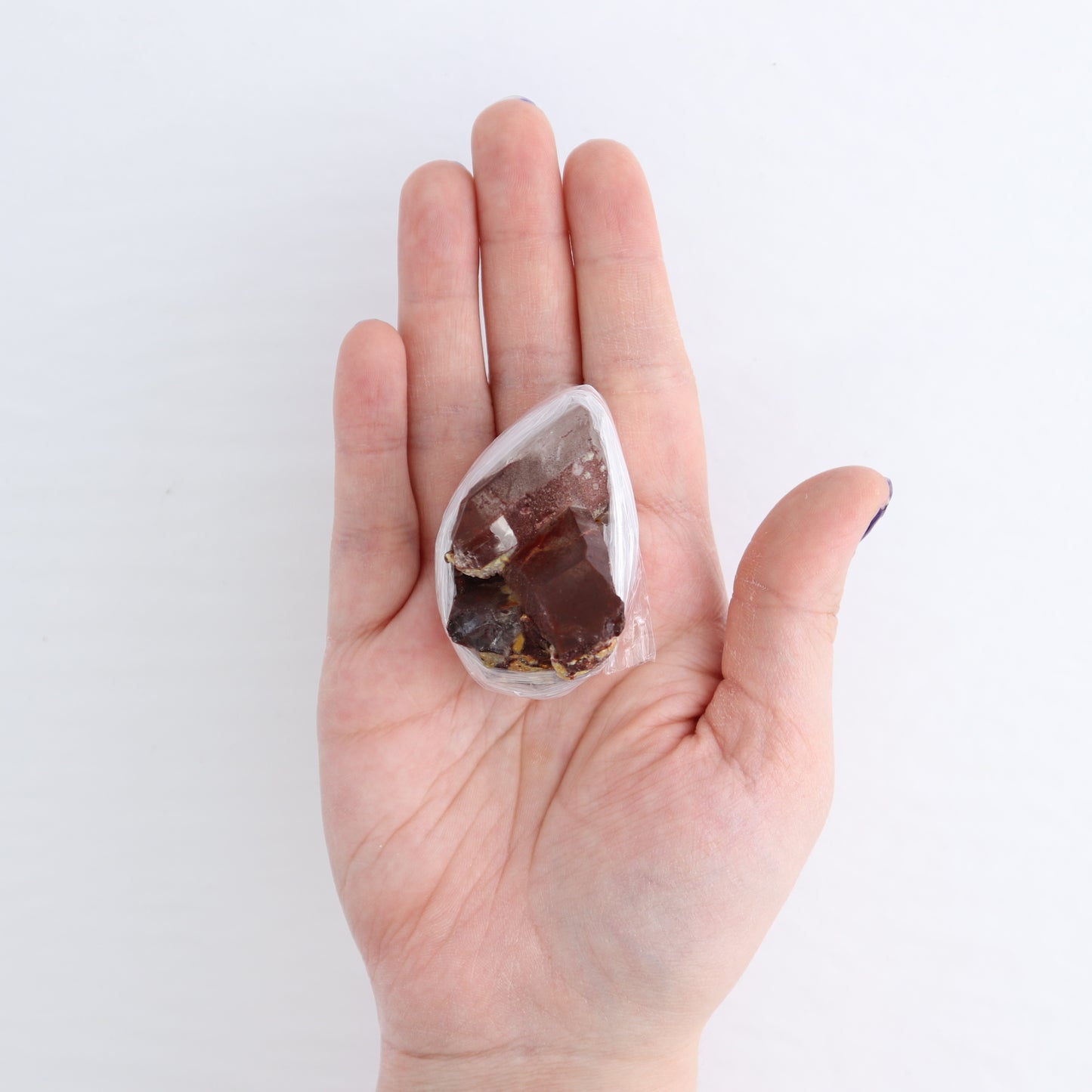 Quartz Hematite Inclusions Flat from Morocco