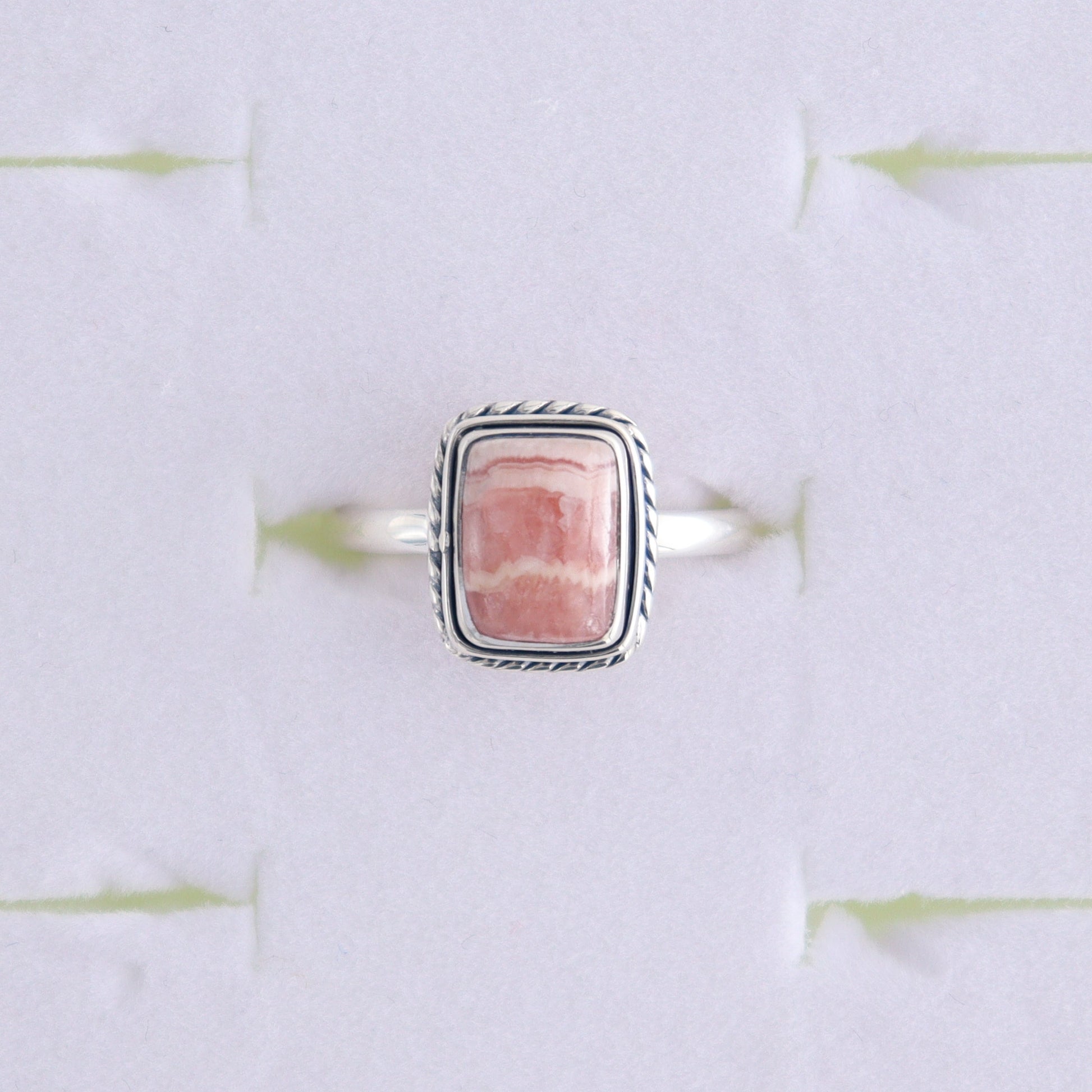 Rhodochrosite Rings Set of 7 (Ring Holders Not Included) - Expert Wholesale and Supplier of Wholesale Crystals & Bulk Gemstones, ["Rhodochrosite","Ring","rings","sterling silver"]
