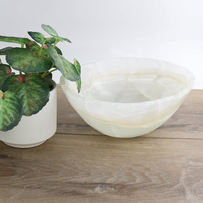 Mexican Onyx/Calcite Bowl 10"