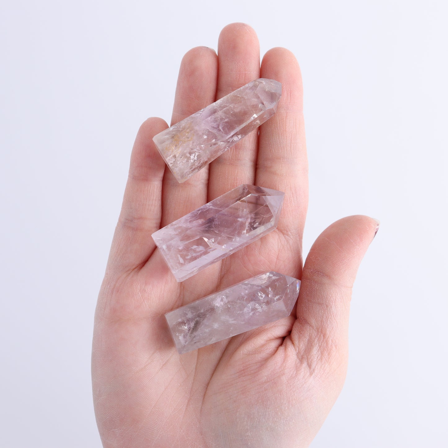Powellite Amethyst UV Reactive Towers Set of 30 - Expert Wholesale and Supplier of Wholesale Crystals & Bulk Gemstones, ["Amethyst","Powellite"]