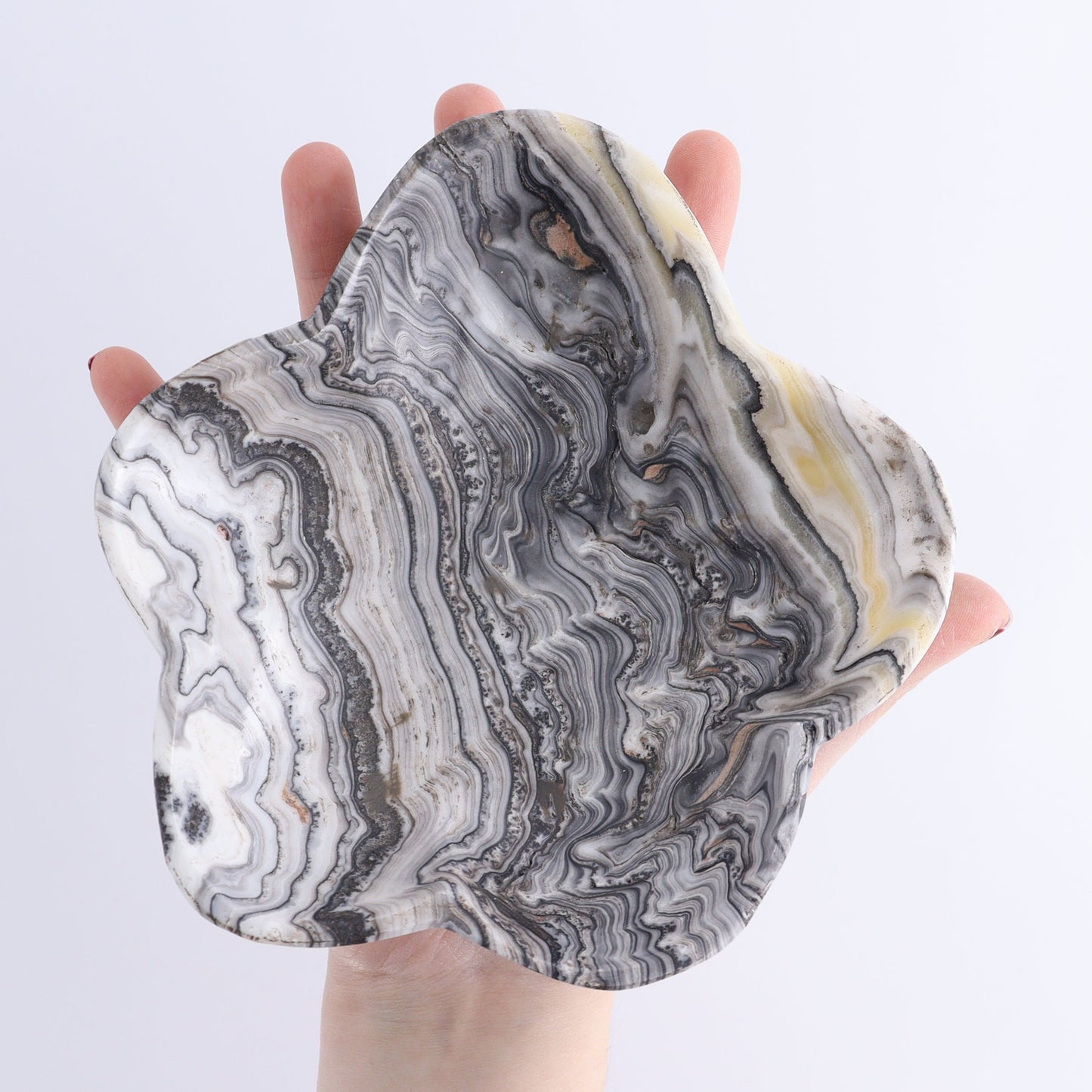 One Mexican Onyx/Calcite Black & White Zebra Irregular Bowl - Expert Wholesale and Supplier of Wholesale Crystals & Bulk Gemstones, ["bowl","Bowls","Calcite","Catalog Onyx","Decorative Dish","Mexico","onyx"]