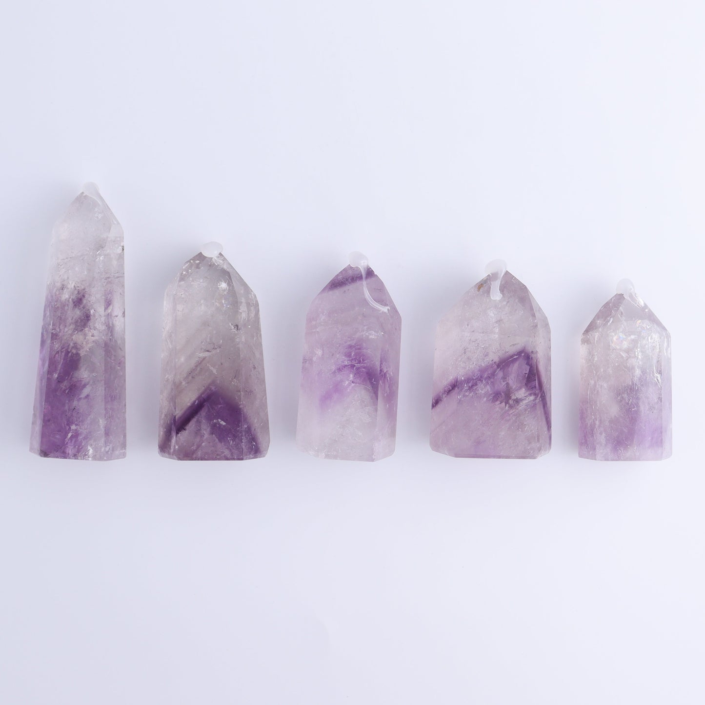 Amethyst Towers Set of 5 - Expert Wholesale and Supplier of Wholesale Crystals & Bulk Gemstones, ["Amethyst","Brazil","Towers"]