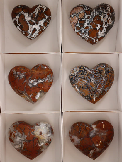 Brecciated Jasper Hearts Set of 6 - Expert Wholesale and Supplier of Wholesale Crystals & Bulk Gemstones, []