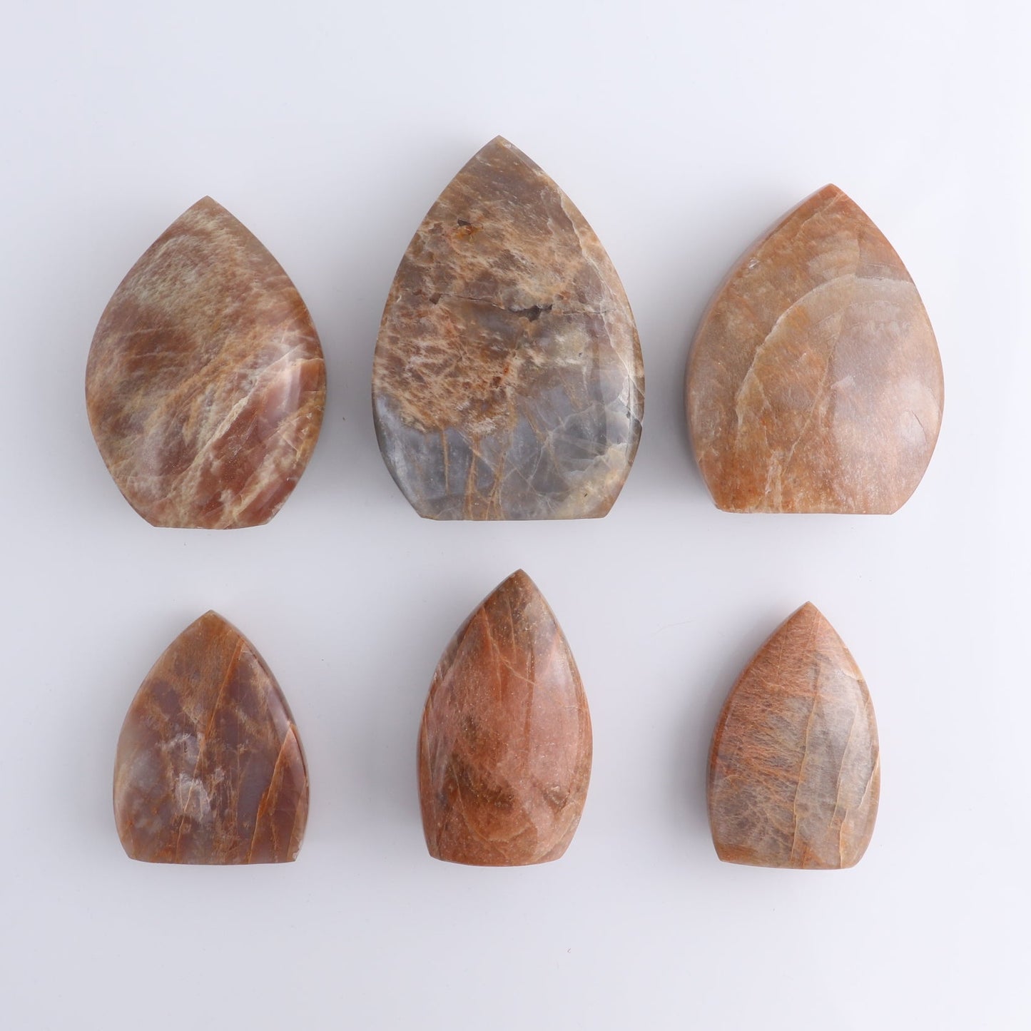 Peach Moonstone Freeform Set of 6