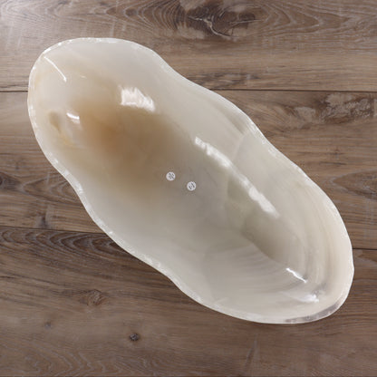 Mexican Onyx/Calcite Canoe Bowl - Expert Wholesale and Supplier of Wholesale Crystals & Bulk Gemstones, ["Bowls","Calcite","canoe","Mexico","onyx"]
