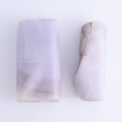 Lavender Fluorite Freeform Set of 2 - Expert Wholesale and Supplier of Wholesale Crystals & Bulk Gemstones, ["Fluorite","Freeform","Freeforms","Lavender Fluorite","Mexico"]