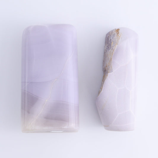 Lavender Fluorite Freeform Set of 2 - Expert Wholesale and Supplier of Wholesale Crystals & Bulk Gemstones, ["Fluorite","Freeform","Freeforms","Lavender Fluorite","Mexico"]