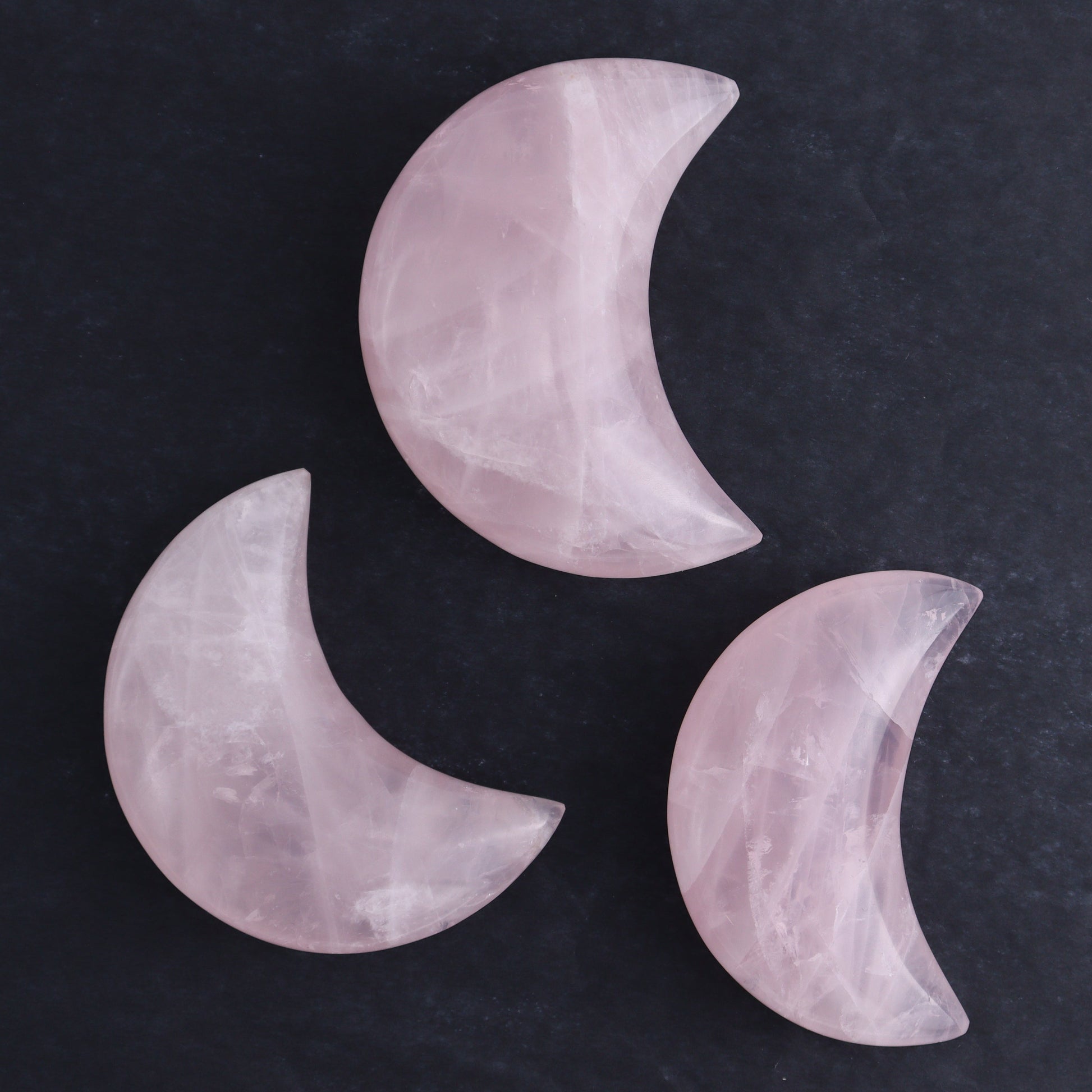 Rose Quartz Moons Set of 9 - Expert Wholesale and Supplier of Wholesale Crystals & Bulk Gemstones, ["moons","Quartz","Rose Quartz"]