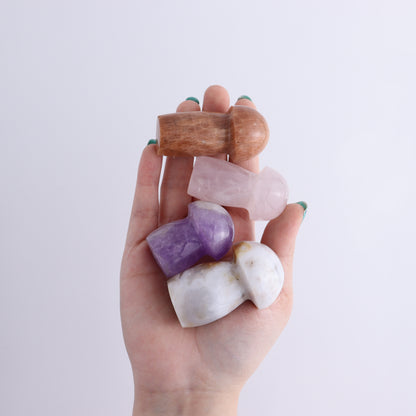 Mixed Mushrooms 1 kg Set - Expert Wholesale and Supplier of Wholesale Crystals & Bulk Gemstones, ["Amethyst","Desert Rose","Madagascar","Mushrooms","Quartz","Rose Quartz"]