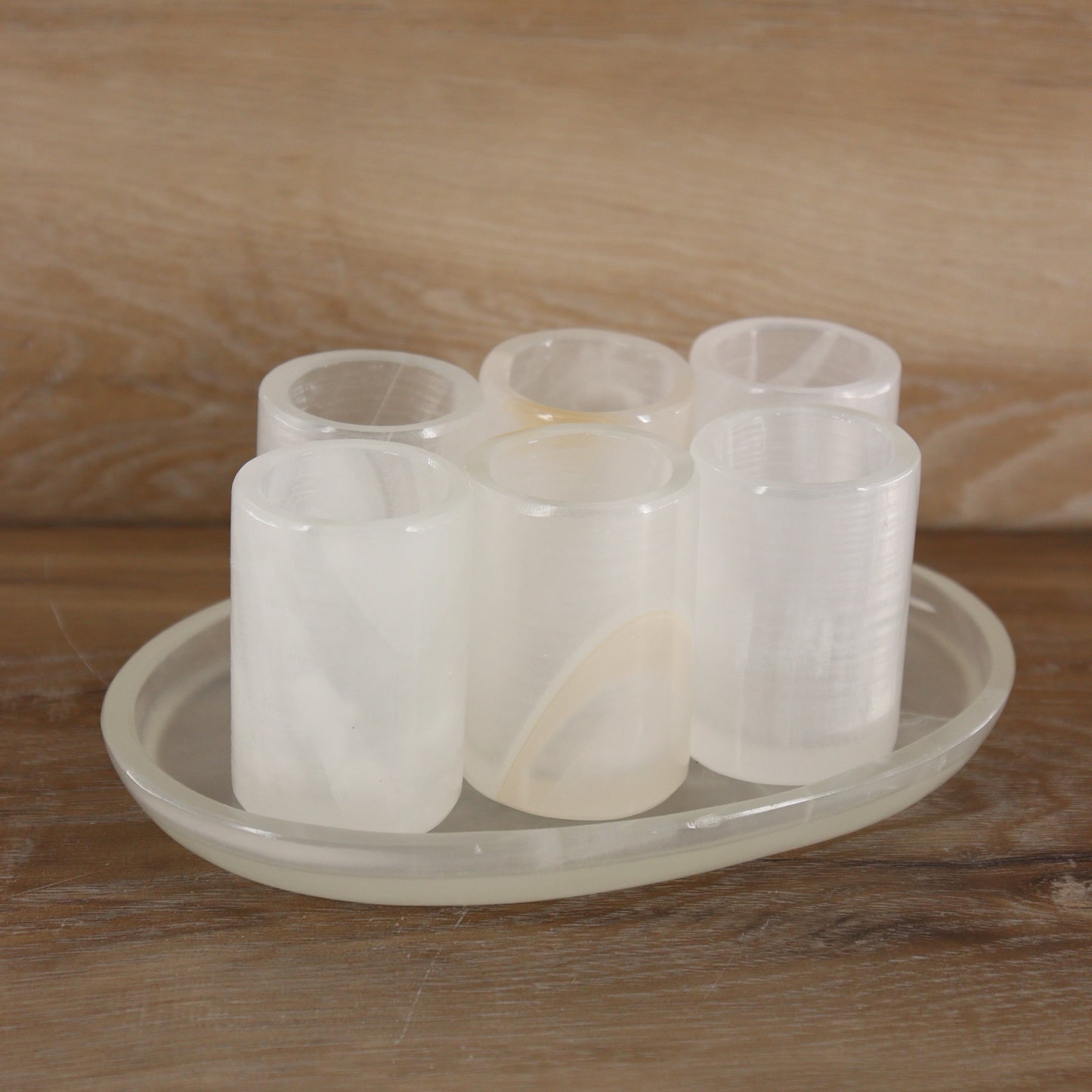 White Onyx Shot Glass Set of 6 - Expert Vendor of Wholesale Crystals