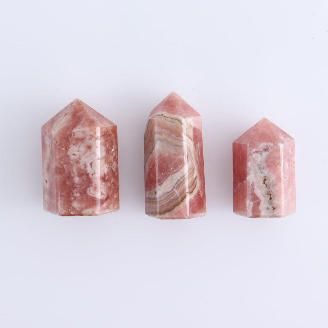 Rhodochrosite Towers Set of 8