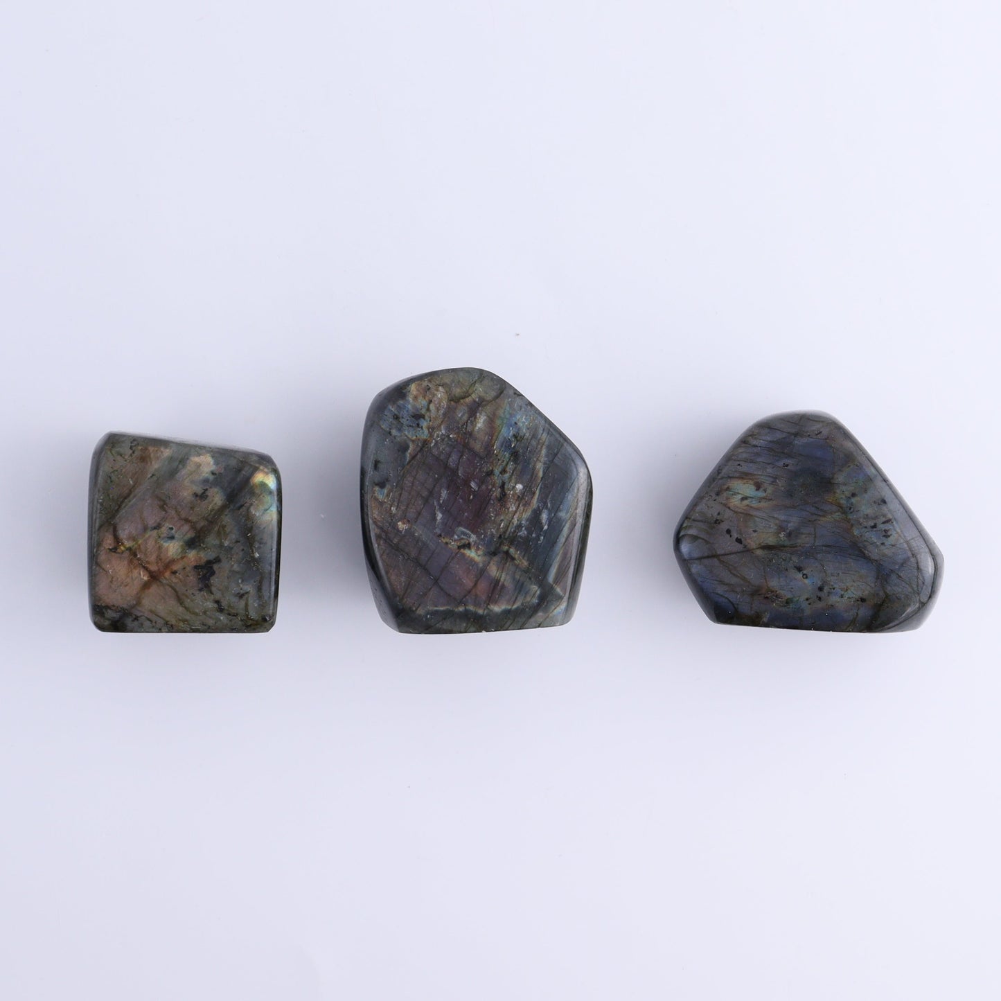 Labradorite Freeform Set of 18 - Expert Wholesale and Supplier of Wholesale Crystals & Bulk Gemstones, ["Freeforms","Labradorite","Madagascar"]