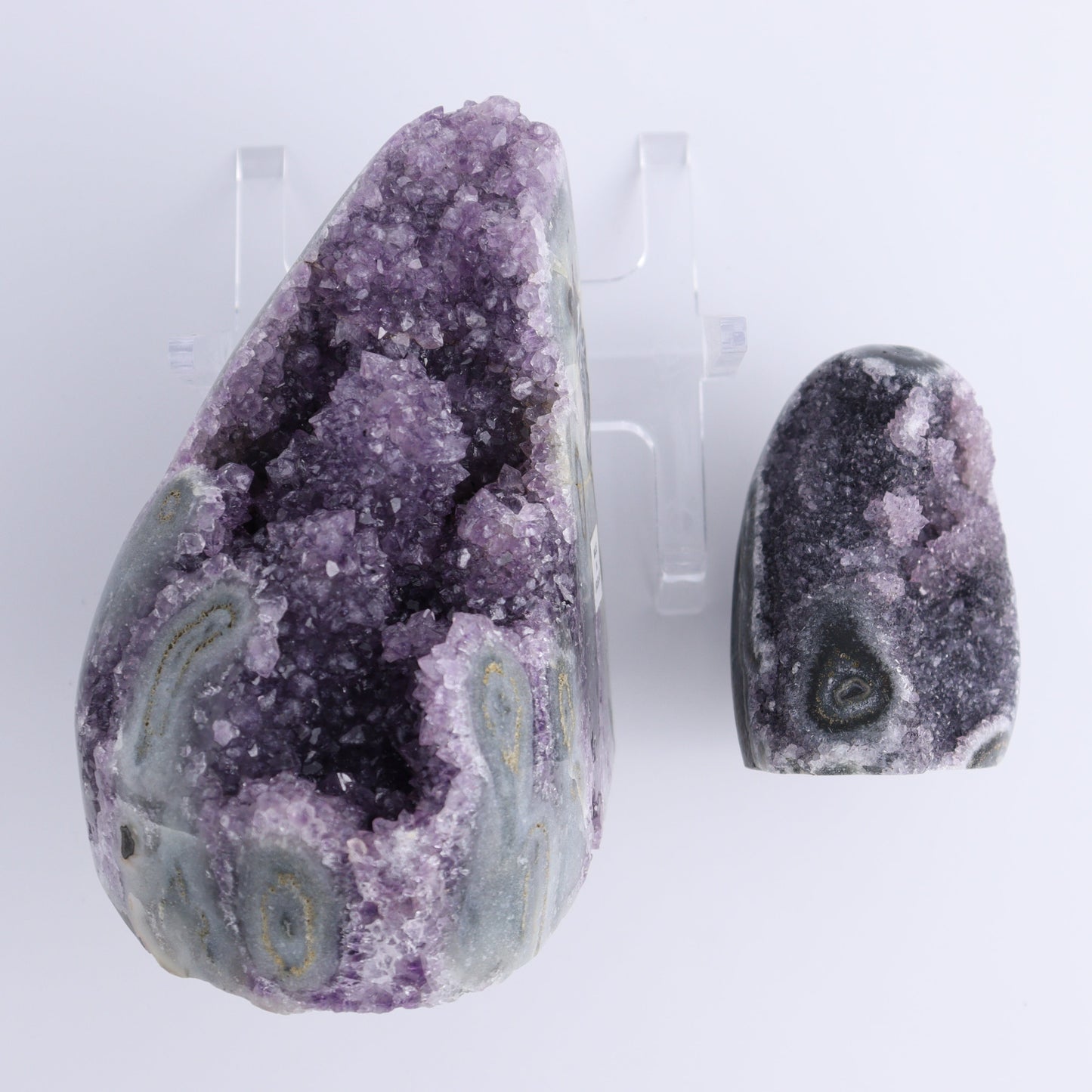 Uruguay Amethyst Set of 2 - Expert Wholesale and Supplier of Wholesale Crystals & Bulk Gemstones, ["Amethyst","Cut Base","Uruguay"]