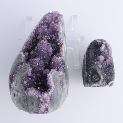 Uruguay Amethyst Set of 2 - Expert Wholesale and Supplier of Wholesale Crystals & Bulk Gemstones, ["Amethyst","Cut Base","Uruguay"]