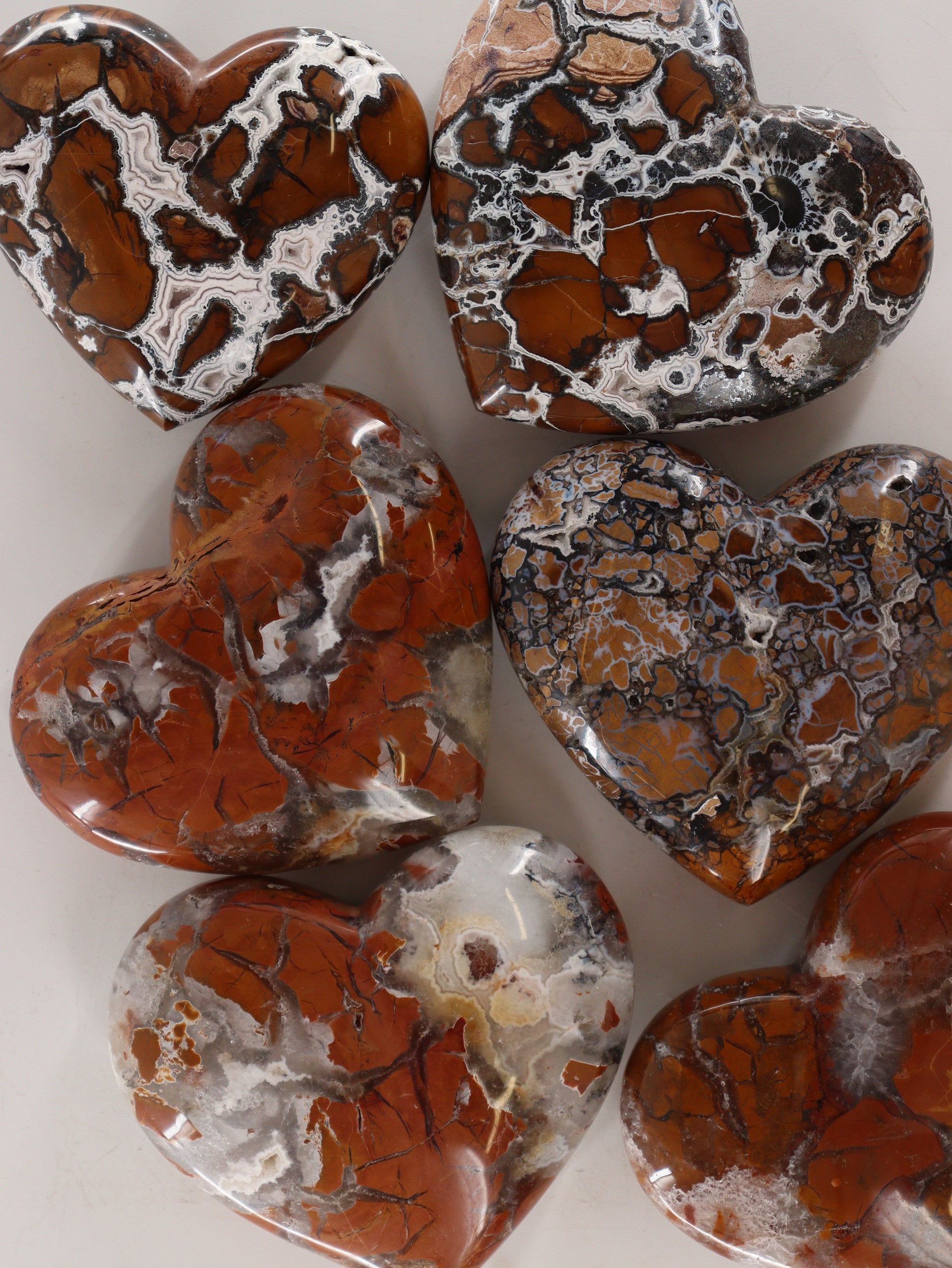 Brecciated Jasper Hearts Set of 6 - Expert Wholesale and Supplier of Wholesale Crystals & Bulk Gemstones, []