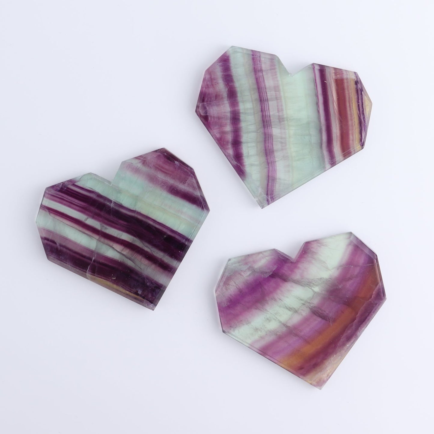 One Flat Fluorite Heart