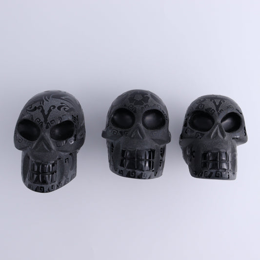 Obsidian Skulls Set of 3 - Expert Wholesale and Supplier of Wholesale Crystals & Bulk Gemstones, ["Mexico","Obsidian","Skulls"]