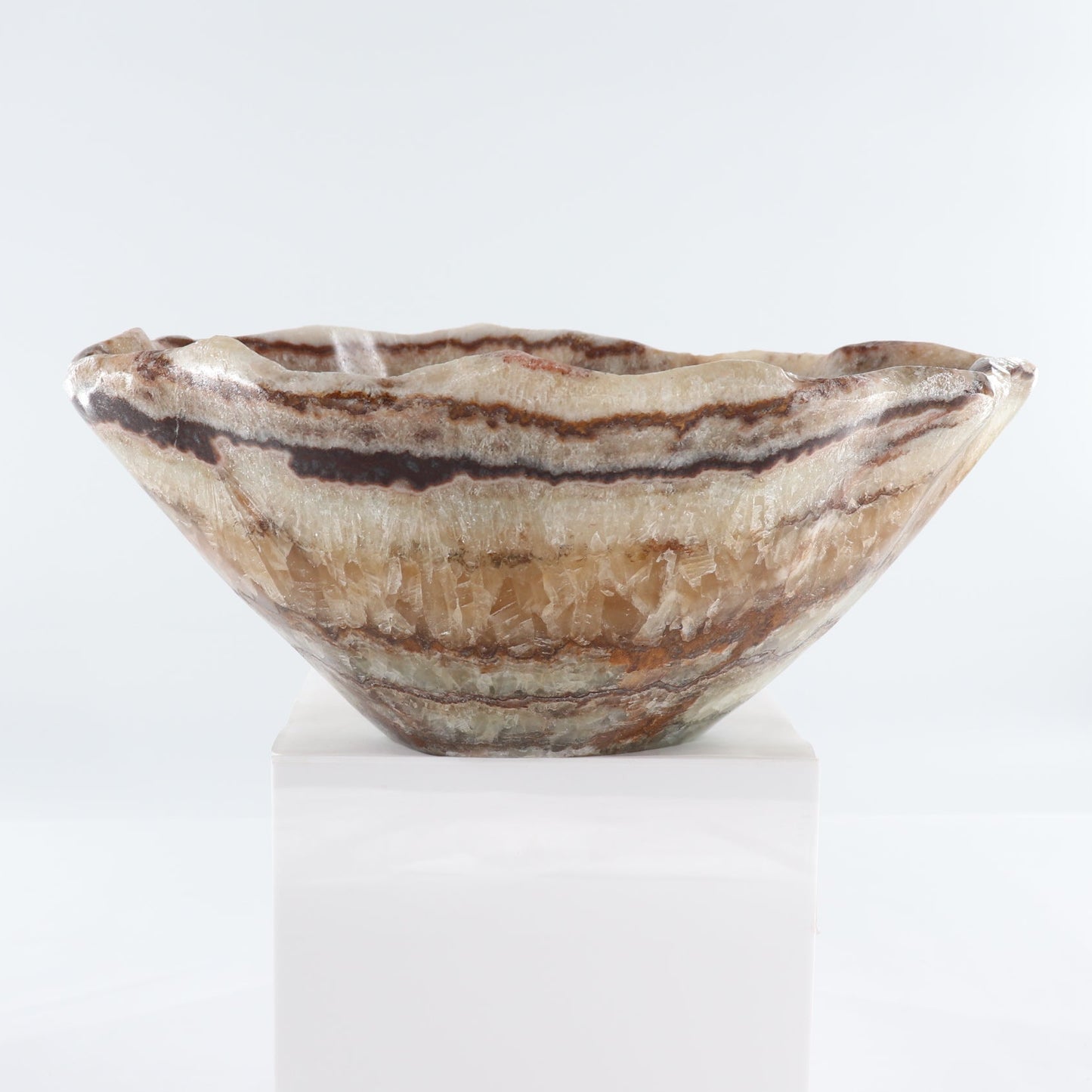 Mexican Onyx/Calcite Bowl 15"