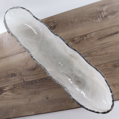 Mexican Onyx/Calcite Canoe Bowl