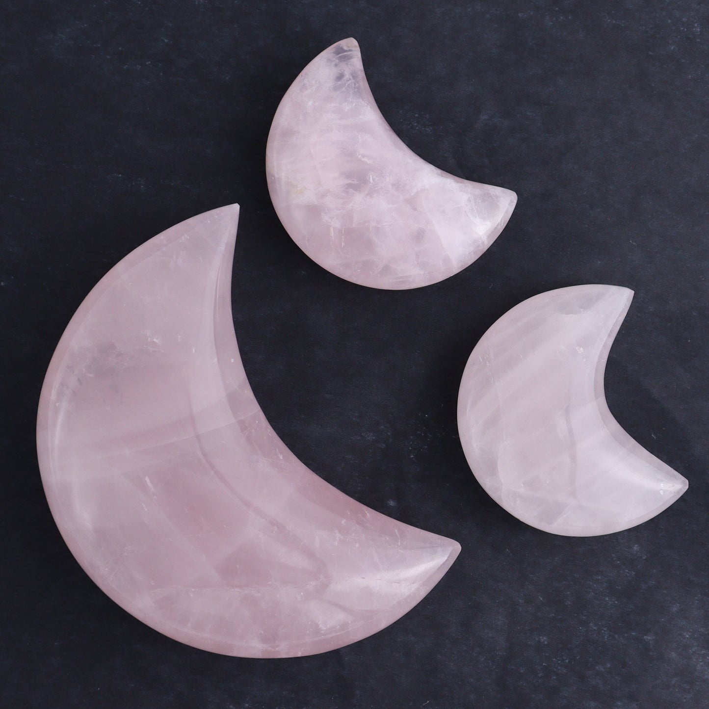 Rose Quartz Moons Set of 9 - Expert Wholesale and Supplier of Wholesale Crystals & Bulk Gemstones, ["moons","Quartz","Rose Quartz"]