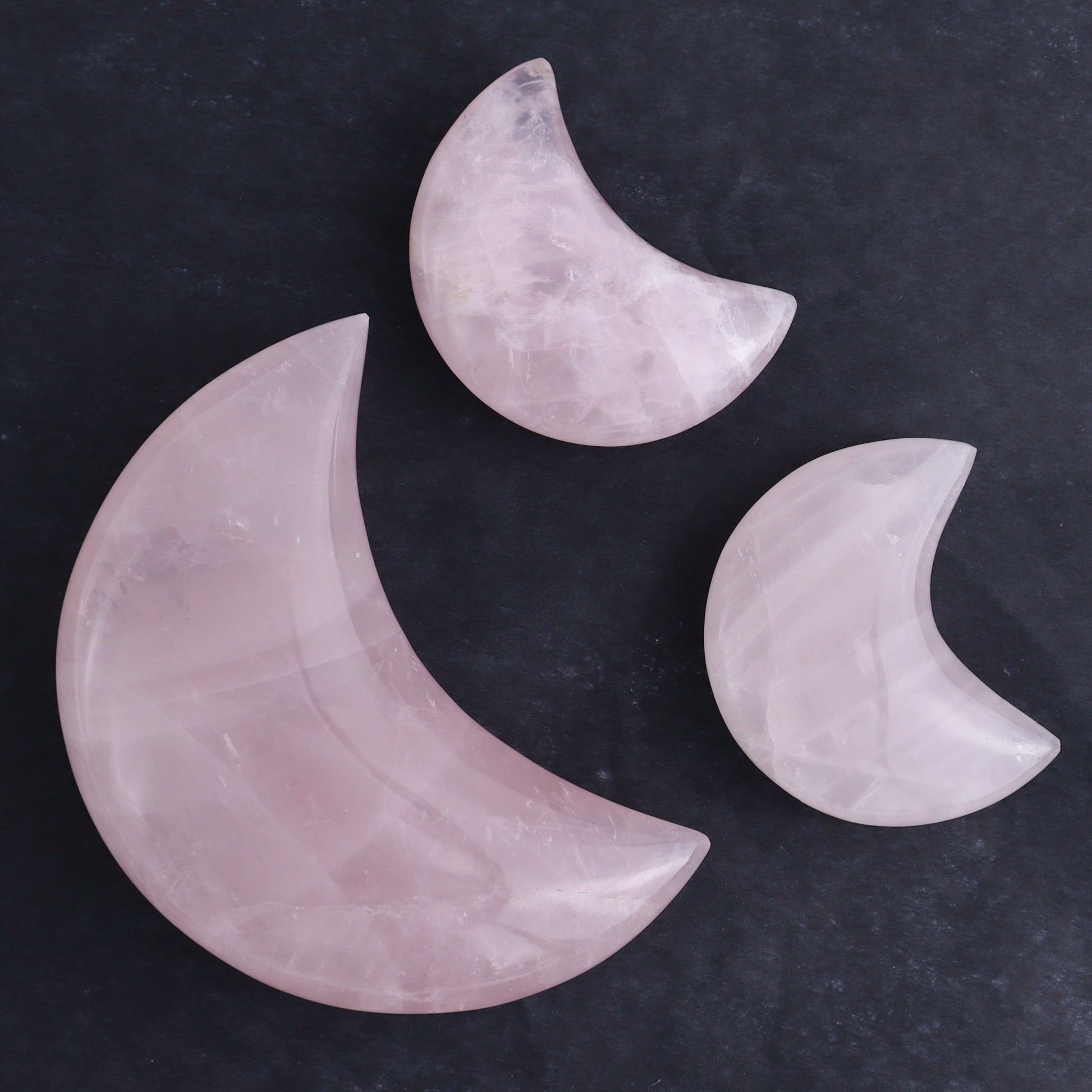 Rose Quartz Moons Set of 9 - Expert Wholesale and Supplier of Wholesale Crystals & Bulk Gemstones, ["moons","Quartz","Rose Quartz"]