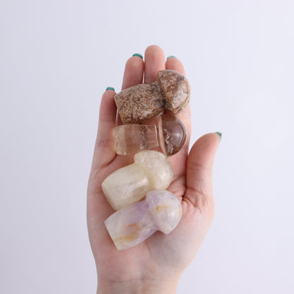 Mixed Mushrooms 1 kg Set - Expert Wholesale and Supplier of Wholesale Crystals & Bulk Gemstones, ["Amethyst","Desert Rose","Madagascar","Mushrooms","Quartz","Rose Quartz"]