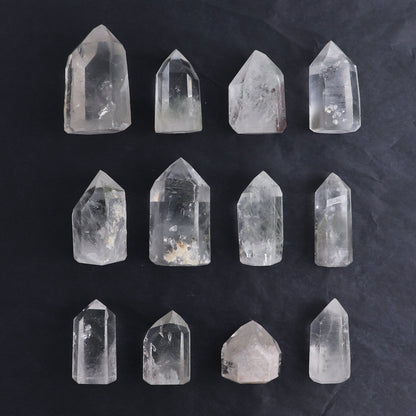 Quartz Towers Set of 12 - Expert Wholesale and Supplier of Wholesale Crystals & Bulk Gemstones, ["Brazil","Clear Quartz","Points","Quartz","Towers"]