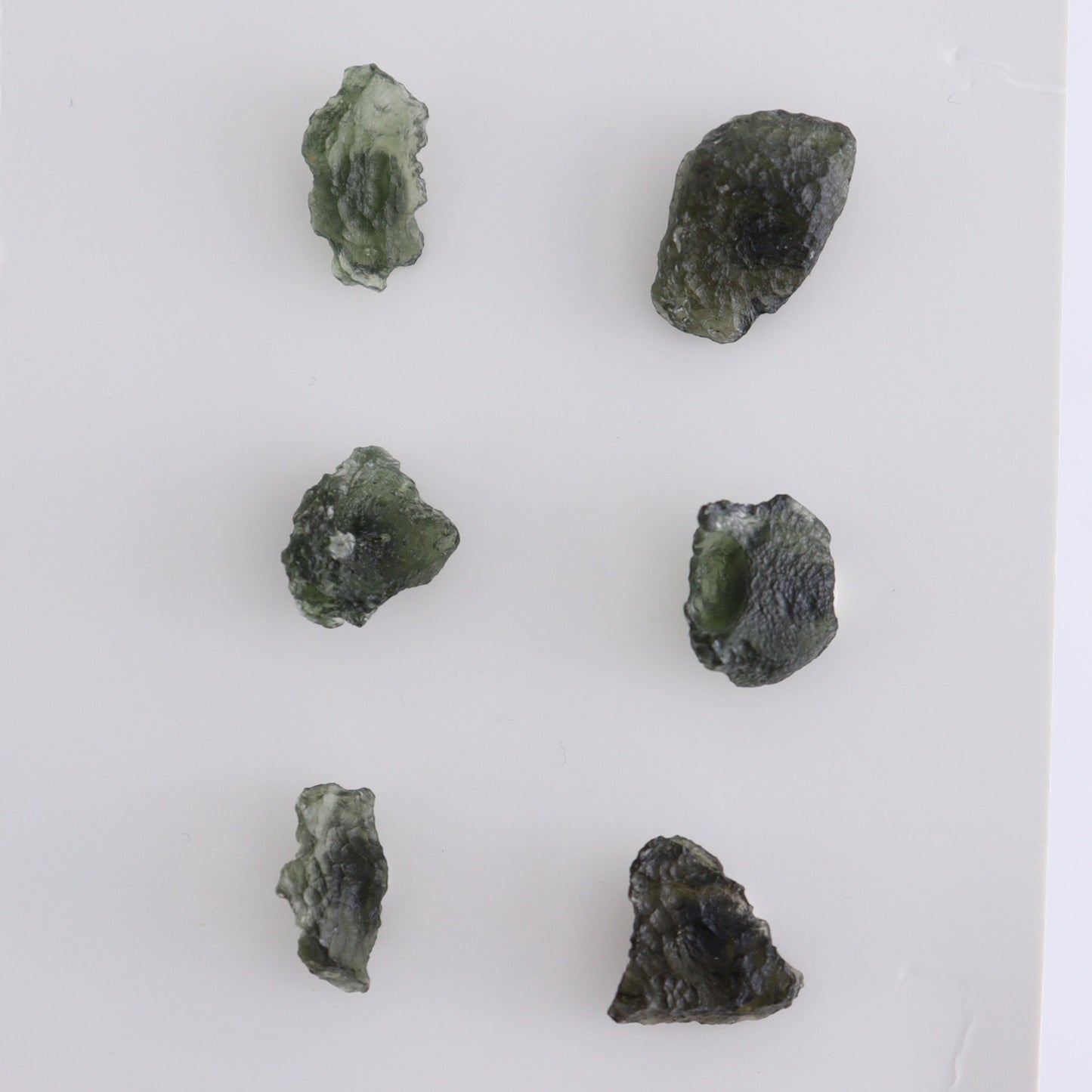 Moldavite Pieces Set of 6 - Expert Wholesale and Supplier of Wholesale Crystals & Bulk Gemstones, ["Czech Republic","Moldavite","Pieces"]