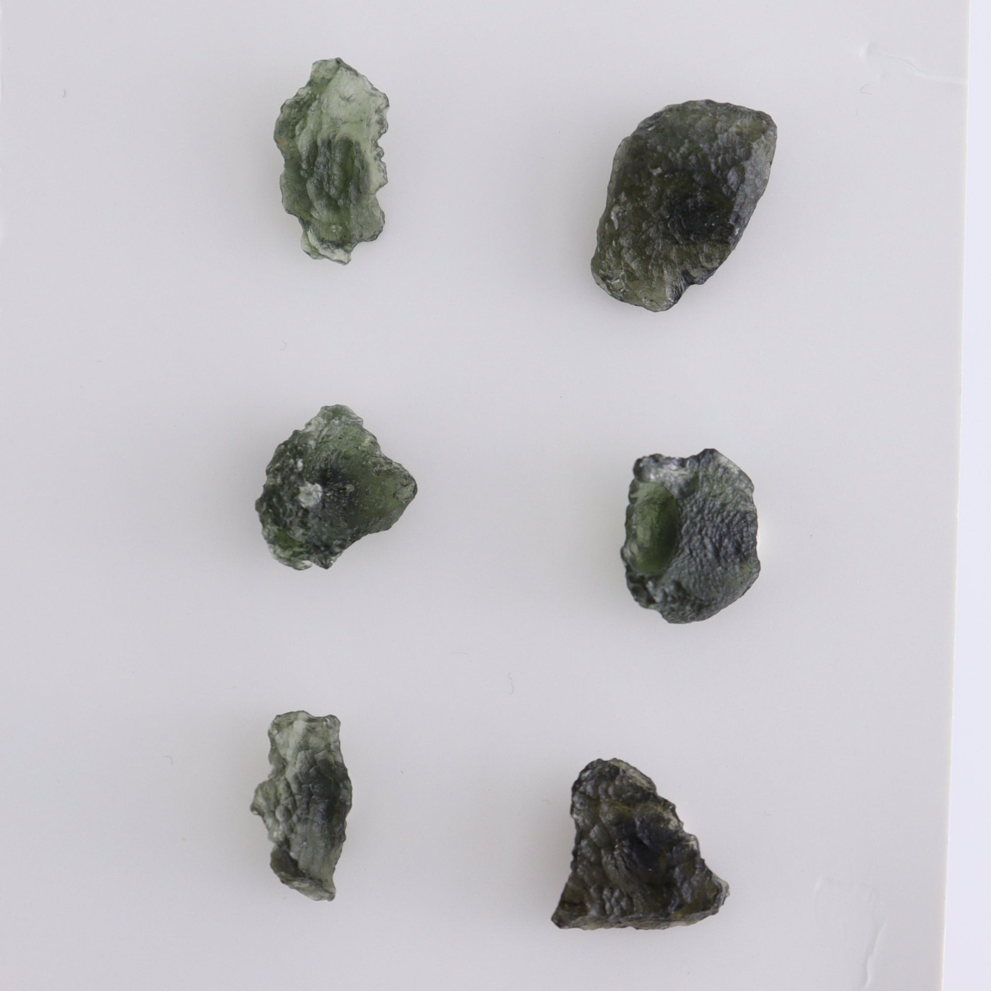 Moldavite Pieces Set of 6 - Expert Wholesale and Supplier of Wholesale Crystals & Bulk Gemstones, ["Czech Republic","Moldavite","Pieces"]