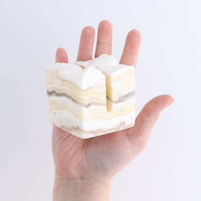 One Card Holder Mexican Onyx/Calcite Zebra