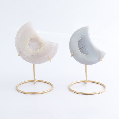 Agate Moons with Stand Set of 5 - Expert Wholesale and Supplier of Wholesale Crystals & Bulk Gemstones, ["Agate","Brazil","moons"]