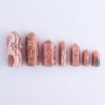 Rhodochrosite Towers Set of 7 - Expert Wholesale and Supplier of Wholesale Crystals & Bulk Gemstones, ["Argentina","Rhodochrosite","Towers"]