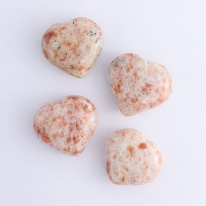 Sunstone Hearts Set of 7 - Expert Wholesale and Supplier of Wholesale Crystals & Bulk Gemstones, ["Hearts","Sunstone"]