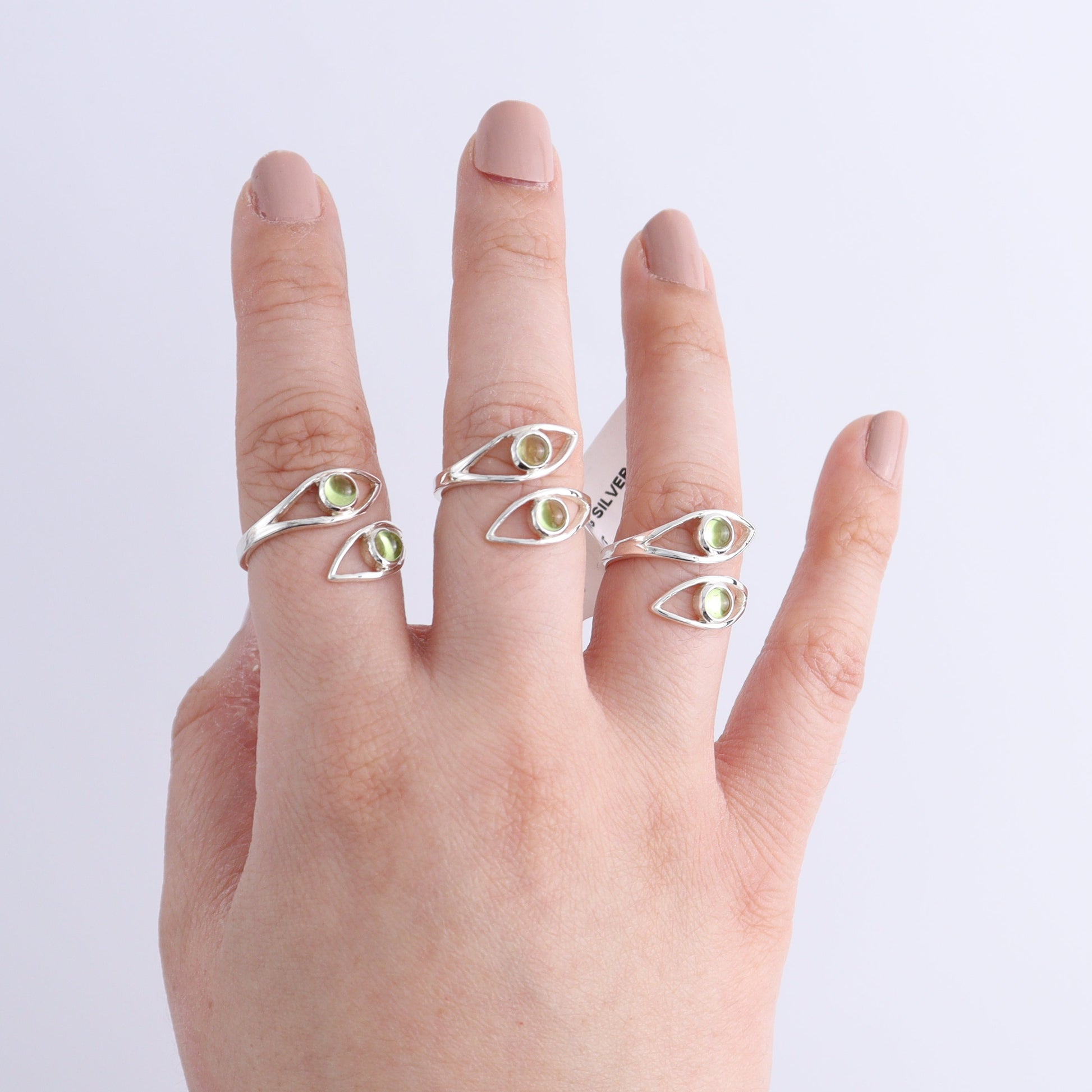 One Peridot Ring Adjustable - Expert Wholesale and Supplier of Wholesale Crystals & Bulk Gemstones, ["India","Peridot","Ring","sterling silver"]