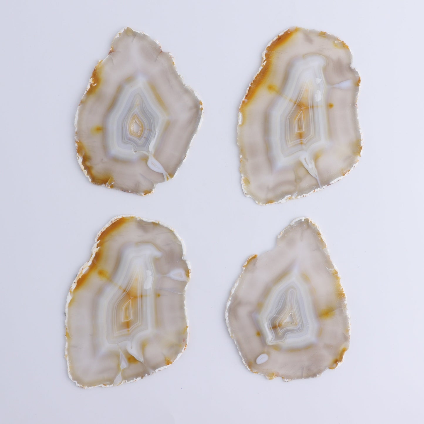 Iris Agate Slices Set of 4 - Expert Wholesale and Supplier of Wholesale Crystals & Bulk Gemstones, ["Agate","Iris Agate","Slices and Slabs"]