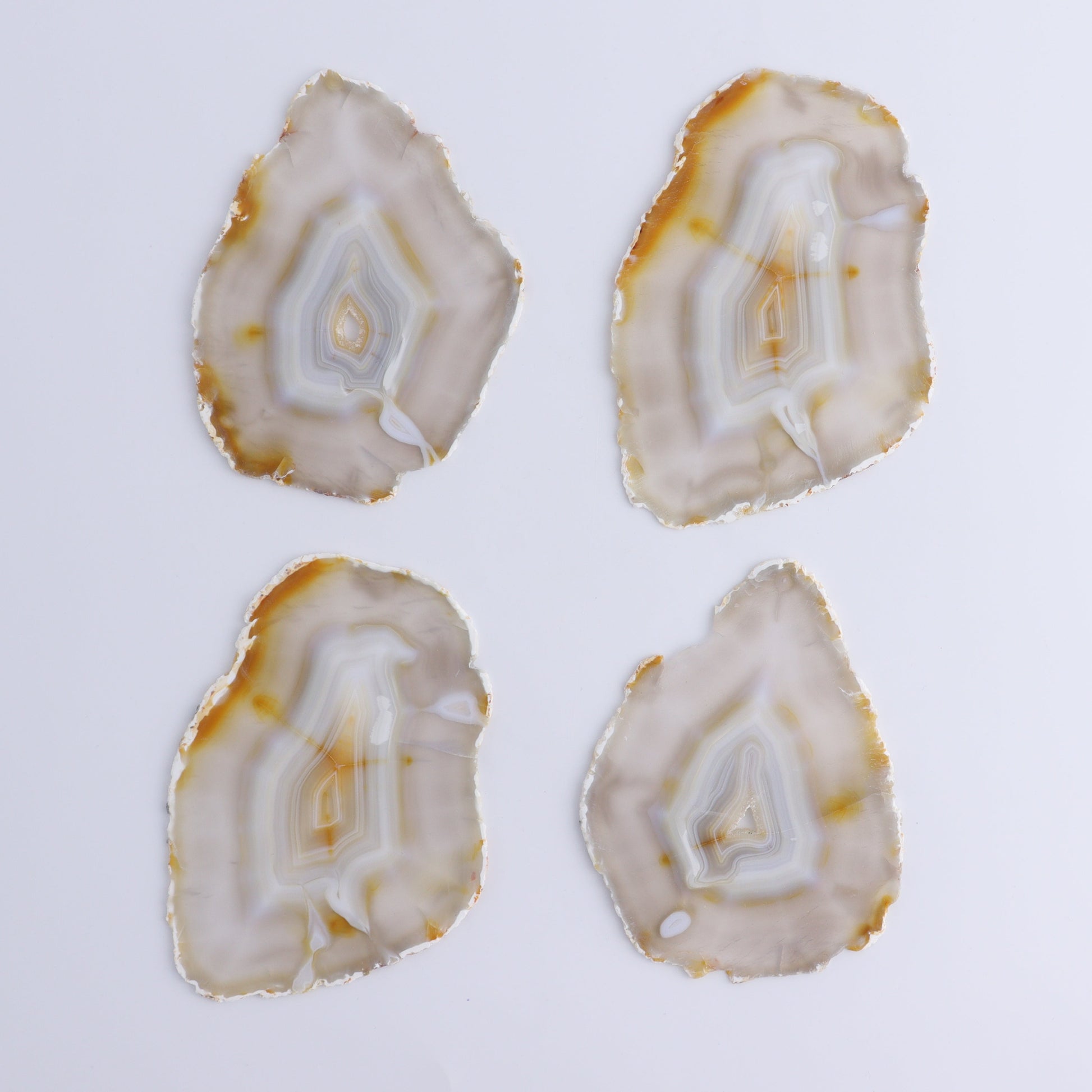 Iris Agate Slices Set of 4 - Expert Wholesale and Supplier of Wholesale Crystals & Bulk Gemstones, ["Agate","Iris Agate","Slices and Slabs"]