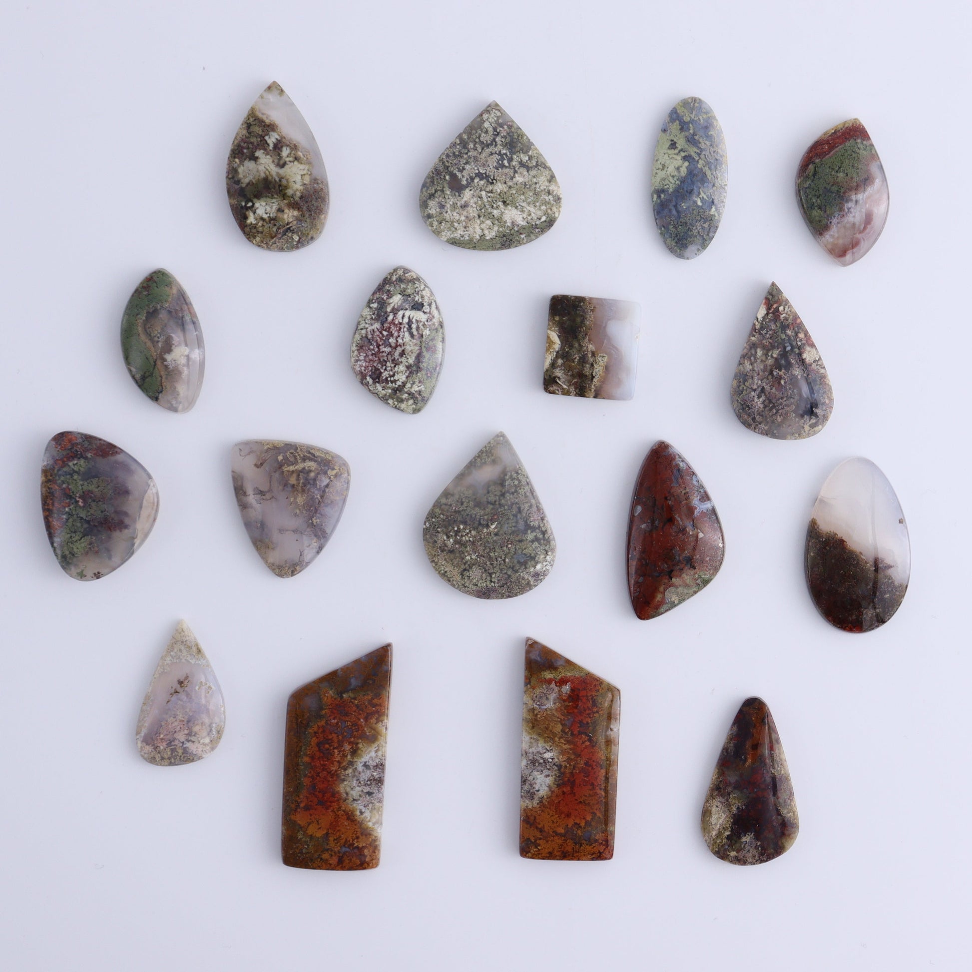 One Moss Agate Freeform Cab - Expert Wholesale and Supplier of Wholesale Crystals & Bulk Gemstones, ["Agate","Cabs","Freeform","Freeforms","Moss Agate"]