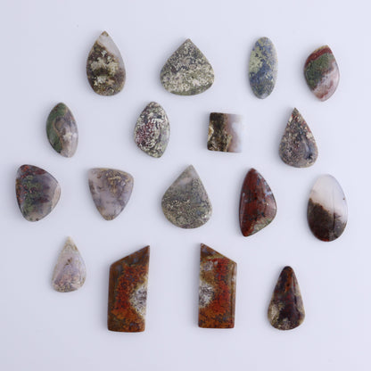 One Moss Agate Freeform Cab - Expert Wholesale and Supplier of Wholesale Crystals & Bulk Gemstones, ["Agate","Cabs","Freeform","Freeforms","Moss Agate"]