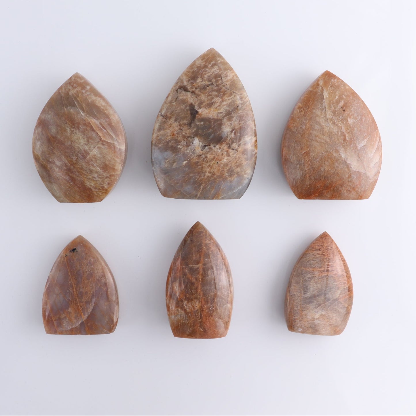 Peach Moonstone Freeform Set of 6