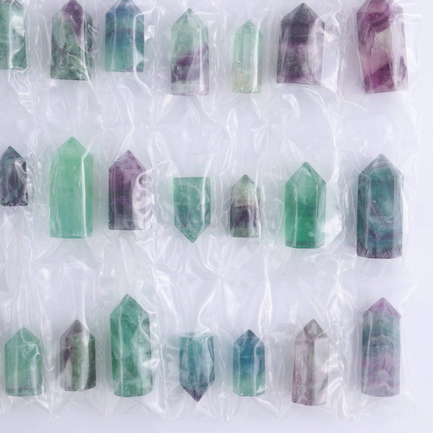 Fluorite Towers Pack of 36 - Expert Wholesale and Supplier of Wholesale Crystals & Bulk Gemstones, ["China","Fluorite","Towers"]