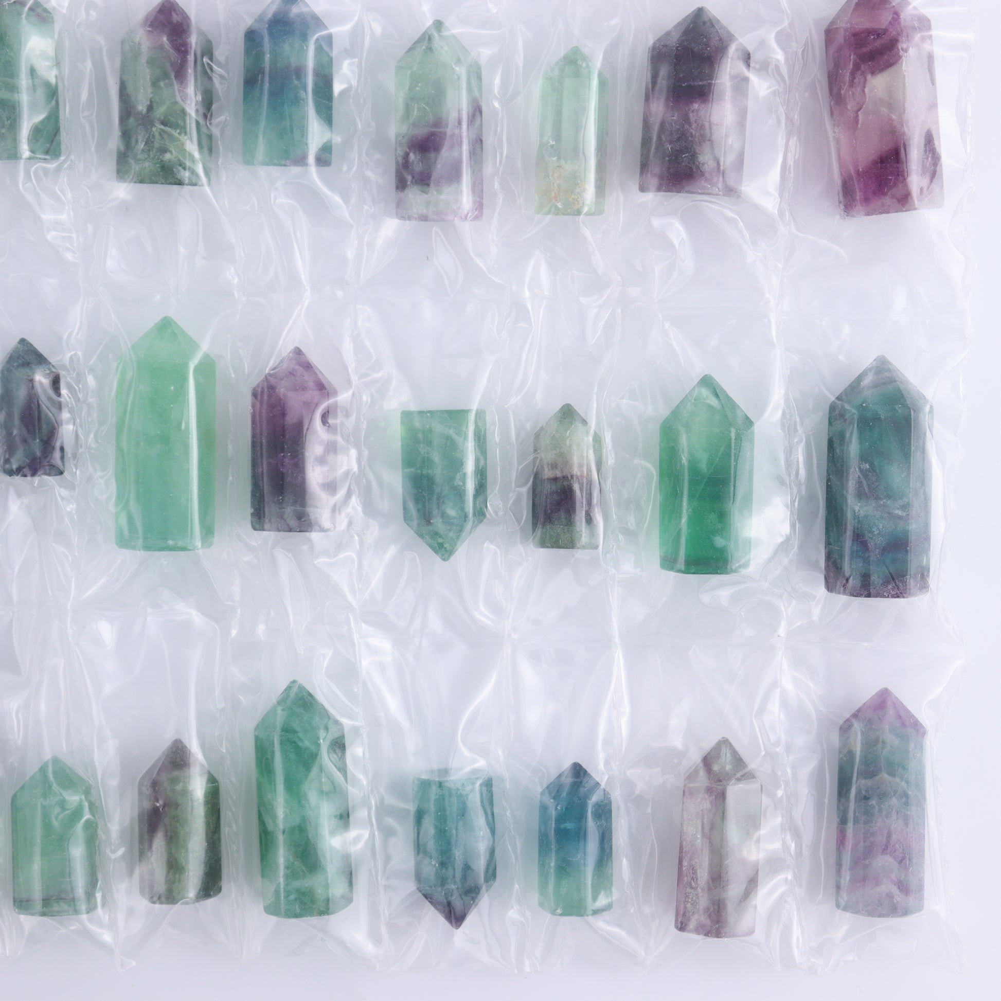 Fluorite Towers Pack of 36 - Expert Wholesale and Supplier of Wholesale Crystals & Bulk Gemstones, ["China","Fluorite","Towers"]