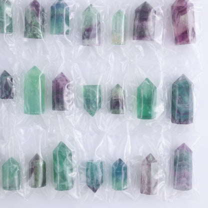 Fluorite Towers Pack of 36 - Expert Wholesale and Supplier of Wholesale Crystals & Bulk Gemstones, ["China","Fluorite","Towers"]