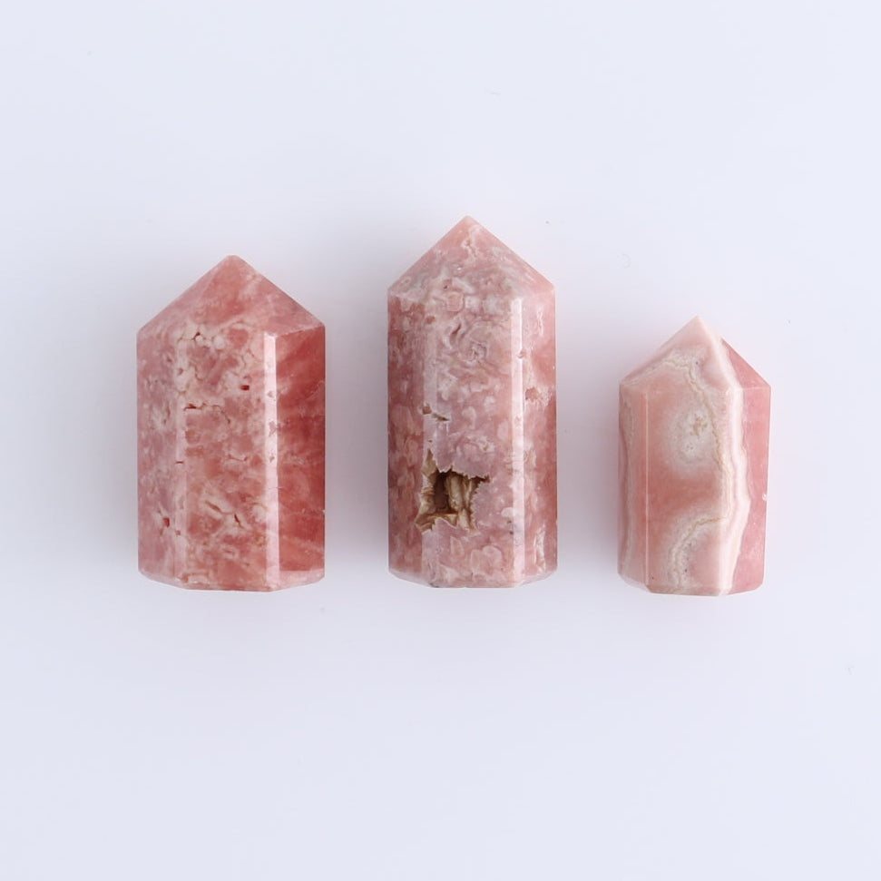 Rhodochrosite Towers Set of 8
