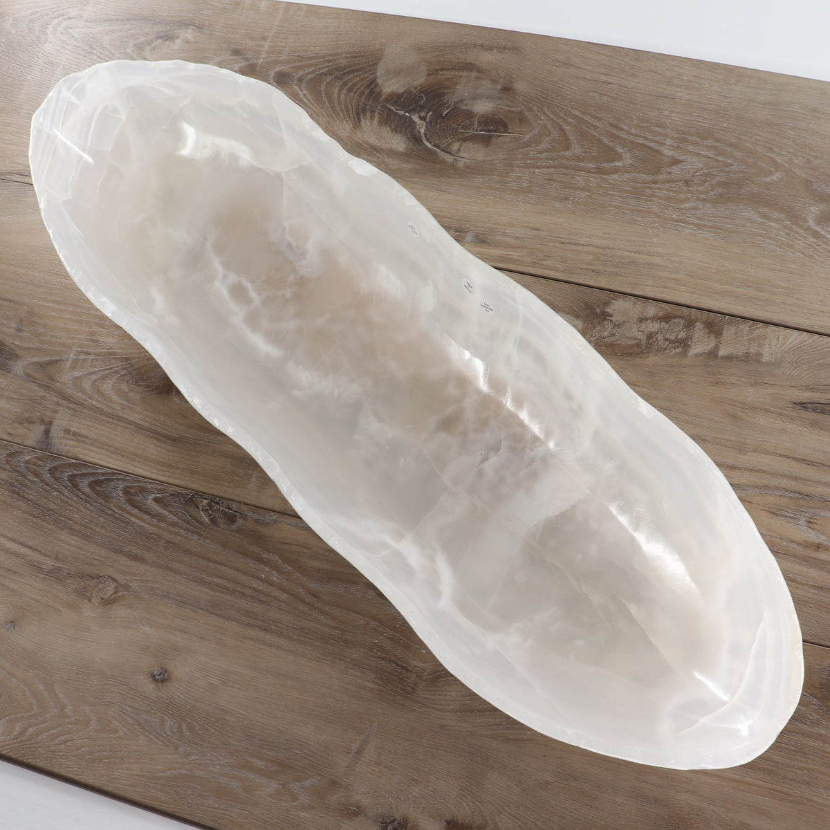 Mexican Onyx/Calcite Canoe Bowl 28"