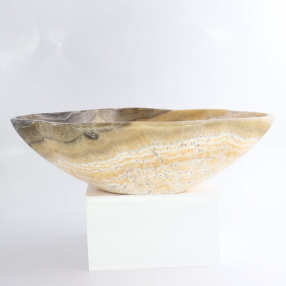 Mexican Onyx/Calcite Bowl 14"