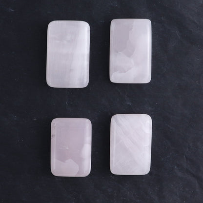 Pink Mangano Calcite Rectangles Set of 12
